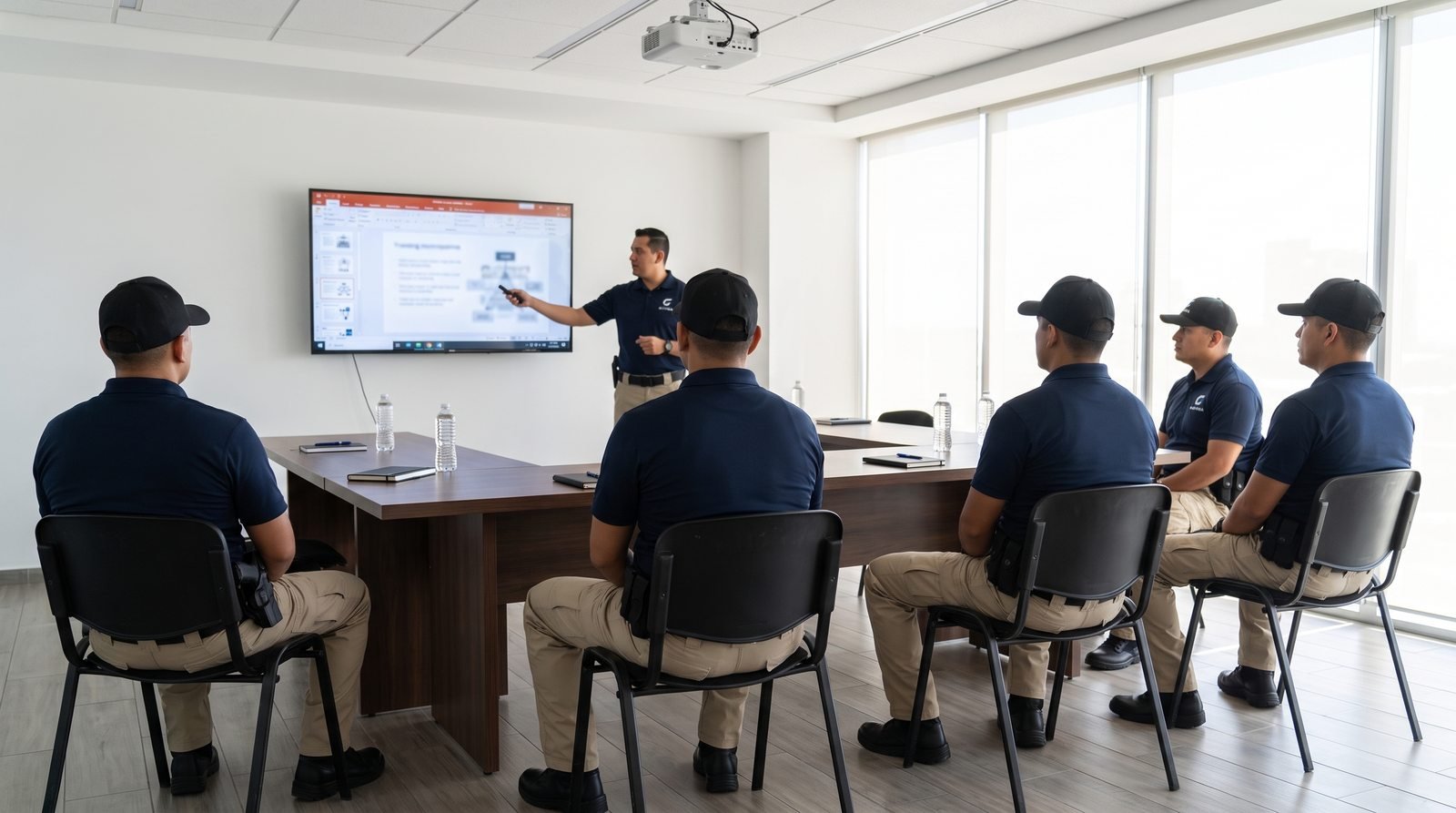 Supervisor de Grupo Garma inspeccionando al equipo antes del turno